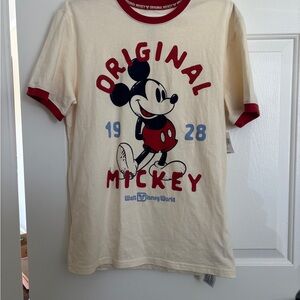 Disney women Cream and Red Original Mickey T-Shirt